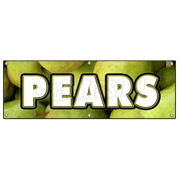 PEARS BANNER SIGN fresh picked fruit stand farm produce farmers market